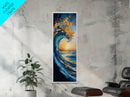 Ocean Wave Art, Surf Wall Art, Coastal Decor, Framed Canvas Print, Nautical Painting, Moody Art, Extra Wide Art, Seascape Painting