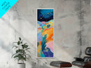Vibrant Ocean, coastal decor, tropical wall art, octopus art, colorful beach painting, framed canvas print, nautical painting