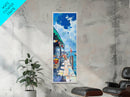 Seaside market, painting morro bay, Nantucket painting, coastal landscape art, nautical decor, framed canvas print, rustic decor