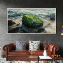 Mossy Rock, Ireland painting, framed canvas print, coastal wall art, nautical wall art, moody art, original painting, rustic decor