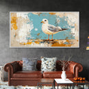 Seagull Painting, Coastal Landscape Art, Nautical Wall Art, Rustic Decor, Framed Canvas Print, Beach House Art, Bird Art