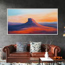 Southwest Landscape, Mountain Painting, Rustic Decor, Framed Canvas Print, Desert Sunset Art, Joshua Tree Art, Earthy Tones Art