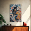 Abstract Swirl, Sacred Geometry Wall Art, Psychedelic Art, Science Art, Moody Art, Teal Wall Art, Canvas Print, Gift Idea