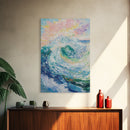 Ocean Wave Painting, Surf Wall Art, Coastal Cowgirl Wall Art, Seascape Painting, Canvas Print, Nautical Decor, Beach House Art