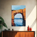 Ocean Arch, coastal painting, seascape painting, nautical decor, beach house art, extra wide art, framed canvas print, wall decor