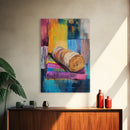 Abstract Roll, Wabi Sabi Art, Modern Abstract Art, Geometric Wall Art, Colorful Art, Minimalist Art, Canvas Print, Gift Idea