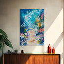Underwater Fantasy Canvas Print Ocean Reef Wall Art, Abstract Sea Life Painting, Coastal Home Decor, Nautical Art, Beach House Decor