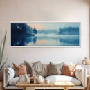 Misty Lake Reflections Canvas Print Tranquil Water Scene, Minimalist Nature Painting, Living Room Art, Serene Wall Decor, Gift Idea
