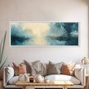 Misty Lake Canvas Print Serene Nature Wall Art, Neutral Forest Landscape, Soft Blue Wall Decor, Minimalist Bedroom Artwork