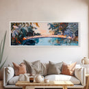 Exotic Palm Oasis Canvas Print Tropical Paradise Wall Art Boho Beach Decor Relaxing Home Accent Bedroom Living Room Gift