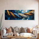 Nautical Rope Texture Canvas Print Abstract Coastal Wall Art, Ocean Inspired Painting, Rustic Nautical Decor, Beach House Wall Art