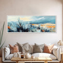 Wild Prairie Landscape Framed Canvas Print Rustic Nature Art, Modern Country Wall Decor, Warm Earth Tone Painting, Farmhouse Style