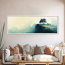 Lone Tree on Hill Canvas Print Minimalist Landscape Art, Tranquil Nature Painting, Neutral Wall Decor, Modern Home Office Artwork