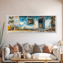 Weathered House Framed Canvas Print Rustic Wall Art, Home Decor, Old Building Painting, Shabby Chic Artwork, Farmhouse Aesthetic