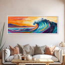 Ocean Wave, Dynamic Seascape Painting, Surfer’s Paradise Art, Coastal Decor, Canvas Print, Living Room Artwork, Beach House Art