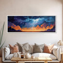 Lightning, Storm, Dramatic, Skyscape, Framed Canvas Print, Abstract Landscape Art, Dark Wall Art, Office Decor, Sky Painting