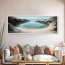 Hidden, Lagoon, Secluded, Beach, Canvas Print, Coastal Escape Art, Tranquil Water Scene, Bedroom Wall Art, Ocean Painting