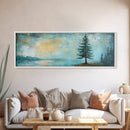 Solitary Tree, Abstract Nature, Textured Painting, Framed Canvas Print, Rustic Wall Art, Cozy Cabin Decor, Office Wall Decor
