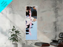 Serene Woman Reflection, Modern Canvas Print, Minimalist Wall Art, Feminine Decor, Living Room Art, Soft Pink Artwork, Boho Aesthetic