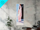 Flowing Dress, Elegant, Soft, Canvas Print, Feminine Art, Romantic Wall Decor, Modern Aesthetic, Pastel Minimalist Painting