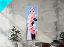 Pink Flowers, Botanical, Blooming Art, Nature Wall Art, Feminine Decor, Modern Floral Painting, Bedroom Aesthetic, Canvas Print