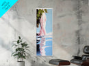 Water Reflection, Abstract Tree, Surreal Nature, Framed Canvas Print, Tranquil Wall Art, Soft Blue and Pink, Living Room Wall Art Print