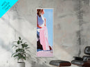 Elegant Woman, Soft Pastel Art, Feminine Portrait, Framed Canvas Print, Contemporary Aesthetic, Living Room Wall Art, Dreamy Abstrac