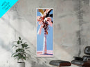 Palm Tree, Coastal Breeze, Tropical Aesthetic, Framed Canvas Print, Beach House Decor, Minimalist Painting, Living Room Art, Gift