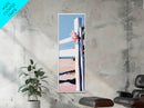 Seaside Fence, Nautical Wall Art, Coastal Home Decor, Beach Aesthetic, Framed Canvas Print, Ocean View Art, Minimalist Landscape
