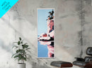 Ocean Horizon, Beach House Art, Coastal Vibes, Soft Pastel Painting, Dreamy Seascape, Nautical Home Decor, Large Framed Canvas Print