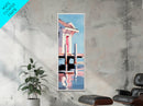 Dock House, Coastal Wall Art, Beach House Decor, Nautical Artwork, Ocean Reflection, Seaside Art, Living Room Art, Canvas Print