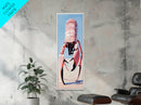 Giant Crab, Surreal Coastal Art, Marine Life Illustration, Beach House Wall Decor, Unique Wall Art, Nautical Aesthetic, Framed Canvas Print