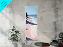 Coastal Shore, Beach Landscape, Ocean Wall Art, Framed Canvas Print, Modern Seascape, Minimalist Home Decor, Bedroom Print