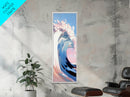 Ocean Wave, Abstract Seascape, Framed Canvas Print, Coastal Aesthetic, Modern Minimalist, Living Room Decor, Nautical Wall Art