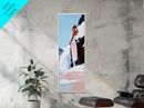 Woman in Nature, Ocean View, Beach Scene, Canvas Print, Romantic Art, Soft Aesthetic, Minimalist Wall Art, Feminine Energy, Serene Mood