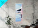 Woman by Ocean, Coastal Art, Canvas Print, Romantic Seascape, Minimalist Decor, Modern Art, Pastel Beach Scene, Living Room Wall Art