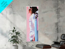 Sunset Reflection, Female Portrait, Canvas Print, Contemporary Wall Art, Minimalist Decor, Soft Aesthetic, Boho Home Art