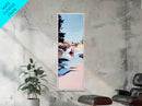 Serene River Scene, Soft Pastel Art, Landscape Painting, Framed Canvas Print, Minimalist Nature, Tranquil Home Decor, Living Room Art