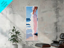 Coastal Elegance, Beach Reflection, Ocean Breeze, Framed Canvas Print, Minimalist Art, Bedroom Wall Art, Summer Aesthetic, Seaside Decor