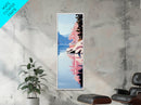 Lake Reflection Art, Serene Landscape, Nature Print, Framed Canvas Print, Minimalist Wall Decor, Living Room Art, Peaceful Aesthetic