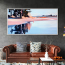 Lakeside Reflection, Serene Landscape Art, Nature Wall Print, Calm Waters Artwork, Zen Tranquility Decor, Office Canvas Print