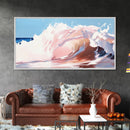 Pastel Wave, Abstract Ocean, Coastal Home Art, Modern Nautical Decor, Minimalist Seascape, Beach House Wall Art, Canvas Print, Calming Blue