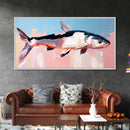 Floating Fish, Ocean Art, Underwater Canvas Print, Beach House Decor, Coastal Wall Art, Nature Inspired Art, Minimalist Wall Decor