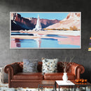 Desert Monument, Canyon Reflection, Southwest Landscape, Framed Canvas Print, Western Art, Rustic Home Decor, Nature Wall Art, Earthy Tones