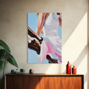 Summer Dress, Breezy Style, Feminine Art, Carefree Vibes, Romantic Aesthetic, Canvas Print, Bedroom Wall Art, Modern Fashion Painting