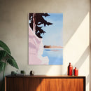 Forest Edge, Serene, Minimalist Landscape, Scandinavian Art, Nature Lover Gift, Tranquil Lake Scene, Pastel Colors, Canvas Print