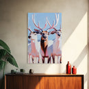 Majestic Deer, Wildlife Wall Art, Rustic Lodge Decor, Cabin Aesthetic, Fall Art, Nature Inspired, Framed Canvas Print, Animal Painting