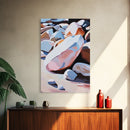 Mystic Cliffside, Surreal Landscape, Nature Aesthetic, Modern Wall Decor, Soft Pastels, Dreamy Art, Framed Canvas Print, Hallway