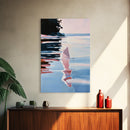 Ocean Reflection, Sunset, Water Art, Framed Canvas Print, Coastal Wall Art, Minimalist Decor, Beach House Art, Modern Seascape