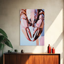 Lobster Painting, Nautical Kitchen Art, Coastal Seafood Decor, Bold Modern Artwork, Framed Canvas Print, Beach House Wall Art